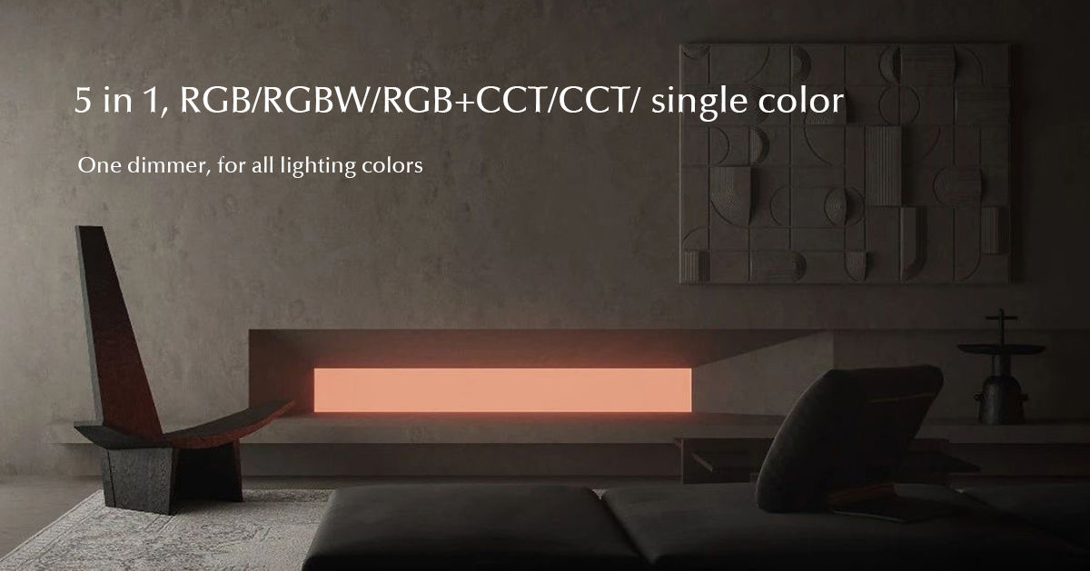 RF & Wifi ovládač pre LED 5v1, RGB/RGBW/RGB+CCT