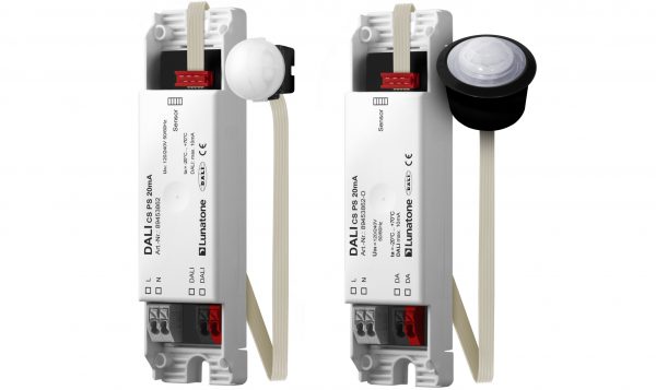 DALI senzor pohybu a okolitého osvetlenia (PIR) s 20mA DALI BUS zdrojom, 3m | Lunatone