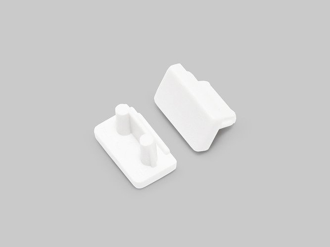 Koncovka bez diery pre SLIM8 A/Z plastová, biela | TOPMET