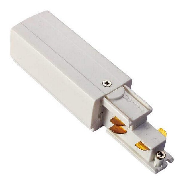Pravý koncový napájací konektor pre 3-fázovú koľajnicu, DALI, biely | Powergear
