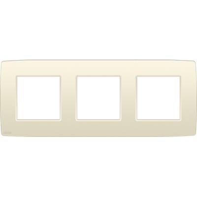 3-rámček NIKO Original so stredovou vzdialenosťou 71 mm, farba cream