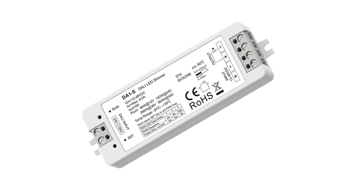 DALI PWM stmievač pre LED pásy, 1x8A, 12-48VDC,  96W(12V)/192W(24V)/384W(48V), 114x38x26mm