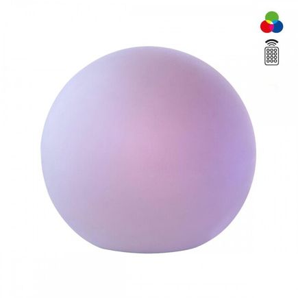 Dekoratívne exteriérové svietidlo BALOON, LED 2,5W, 230V, RGB, IP65, 56x42,8cm, biela