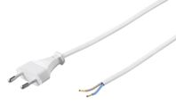 Flexo (prívodná) šnúra / napájací kábel s vidlicou, dvojlinka 1.8m, biela