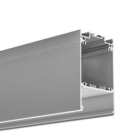 Hliníkový profil DES (52x83mm), nepriamy, 2-dielny, závesný, šedý, bez difúzora