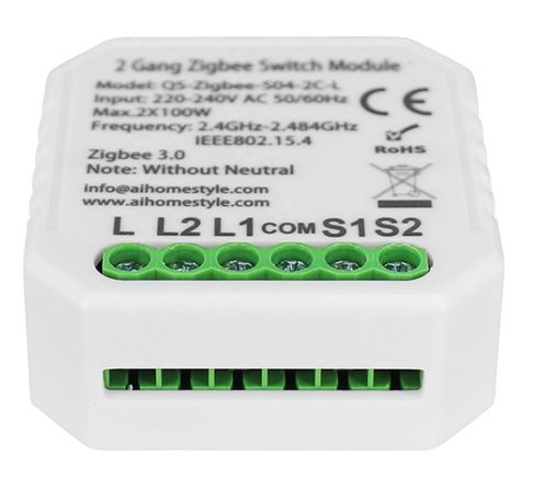 Immax NEO Smart kontrolér (L) V4 2-tlačidlový Zigbee 3.0
