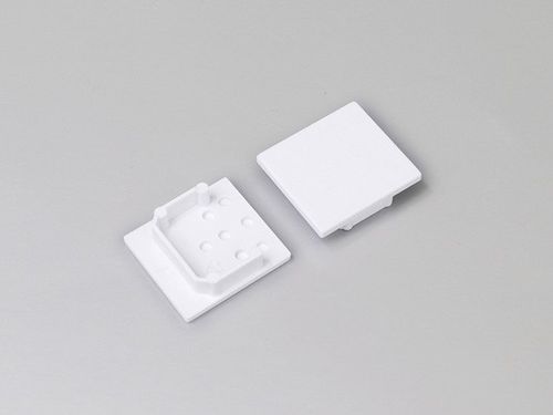 Koncovka bez diery pre profil LINEA20, plastová, biela