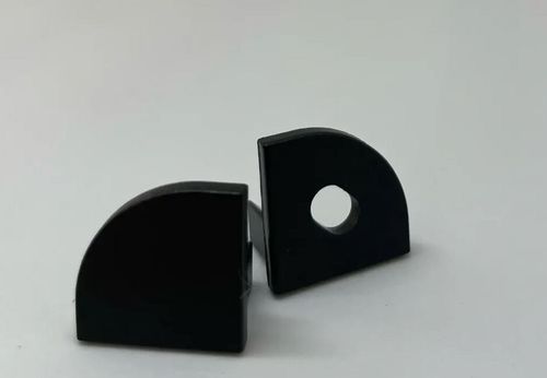 Koncovka oblá pre profil LC-1515, bez diery, plastová, čierna