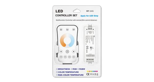 LED CCT stmievač/set, 2x5A,12-24VDC (12V/120W, 24V/240W), spolu s ovládačom LC-SD-R7