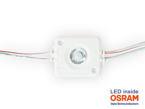 LED Modul 1x LED 1.6W, 100~110lm 12VDC 160° IP65 medzi modulmi 27.5 cm, studená biela