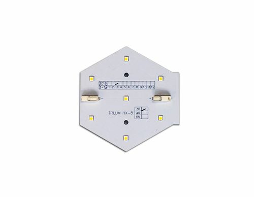 LED modul 70 x 80 mm, 350-400mA, 2.97-3.03VDC, 1.05W, 130lm, 124lm/W, 120°, 3000K