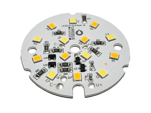 LED modul d 44mm, 24V DC, 2.9+2.9W, 380+400lm, 2700K+6500K, CRI 80+, 120°