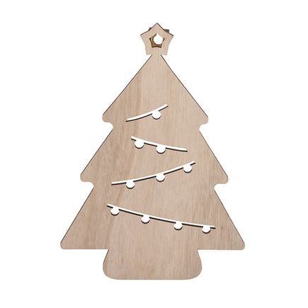 LED nástenná dekorácia, vianočný stromček, 24x LED, 2x AA, IP20, teplá biela