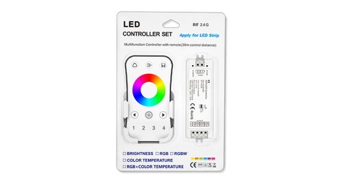 LED RGB ovládač/set, 3x4A,12-24VDC (12V/144W, 24V/288W), spolu s ovládačom LC-SD-R8