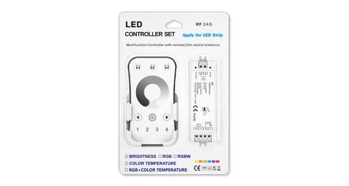LED stmievač/set 1x8A, 5-36V DC (12V/96W, 24V/192W), push-dim, spolu s ovládačom LC-SD-R6