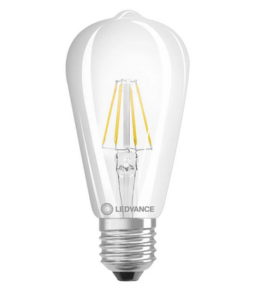 LED vláknová žiarovka Clasic Edison 60 E27 5,8W, 4000K, 806lm, priehľadná, stmievateľná