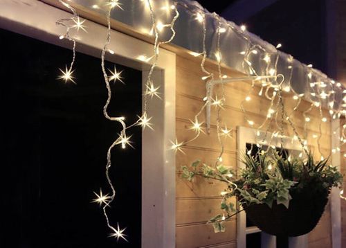 LED vonkajší vianočný záves, cencúle, 360 LED, 9m x 0,7m, prívod 6m, IP44 , teplá biela