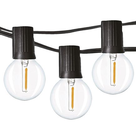 LED vonkajšia reťaz so žiarovkami, 25 žiaroviek, 15m +5m, 20W, teplá biela