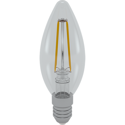 LED žiarovka 4W, E14, 230VAC, 420lm, 3000K, teplá biela, vláknová