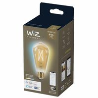 LED žiarovka Filament Philips WiZ E27, 6,7W, 640lm, 2000-5000K, ST64, priehľadná