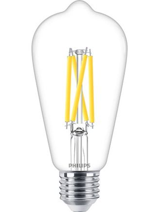 LED žiarovka vláknová číra E27 ST64, 5,9W, 806lm, 2700K, teplá biela, 230V, stmievateľná