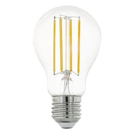 LED žiarovka vláknová E27, 230V, 12W,  60x105mm, 3000K, 1521lm, priehľadná