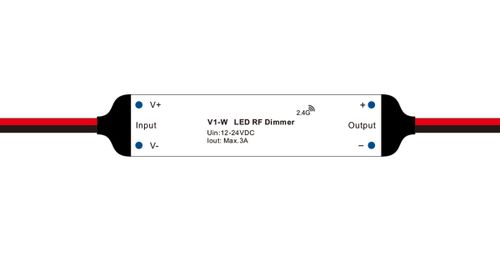 Mini LED stmievač/prijímač, max. 75W, 12-24V, kompatibilný s ovládačom LC-SD-RM1