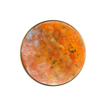 Nástenná dekorácia CHAMALEON, oranžová keramika