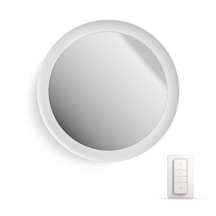nástenné kúpeľňové svietidlo Hue Adore so zrkadlom, 40W, 2400lm, 2200-6555K, biele, IP44