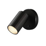 Nástenné svietidlo MODRIAN LED GU10 1x8W, IP20, čierna, s vypínačom