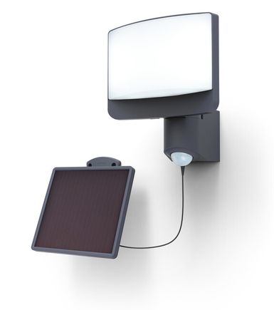 Nástenné solárne svietidlo SUNSHINE LED 11W, 5000K, 800lm, IP54, tmavo-šedá, s PIR