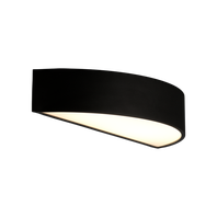 Nástenné svietidlo ISIA LED, 2x22W, 4875lm, 3000K-4000K, CRI90, IP20, Triac, čierna