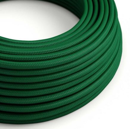 Okrúhly textilný kábel s dvojitou izoláciou 3x0.75 mm, zelené opletenie