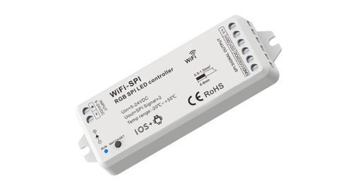 Ovládač pre SPI LED pásy RGB/RGBW, TUYA, WiFi+RF,  5-24VDC