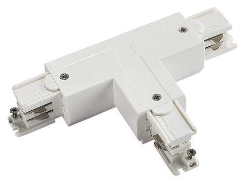 Pravý T konektor pre 3-fázovú koľajnicu, biely