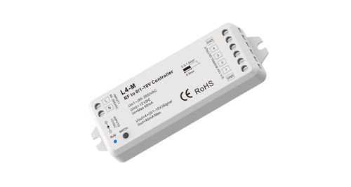Prevodník/prijímač L4, RF na 0-10V / 1-10V, 4 kanálový, komtabilný s ovládačmi série LC-SD