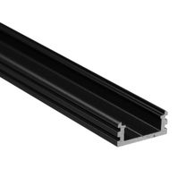 Prisadený hliníkový profil CC14 čierny 19x8mm, bez difuzora N16