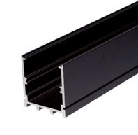 Prisadený hliníkový profil CC19 čierny, 30x32mm bez difuzora N28