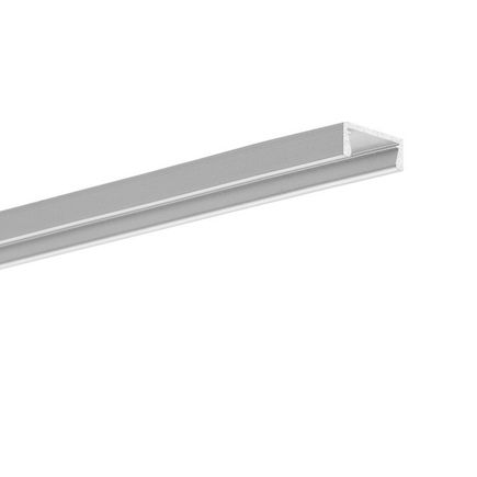 Prisadený hliníkový profil MICRO-PLUS, 16x6x2000mm, eloxovaný, strieborný