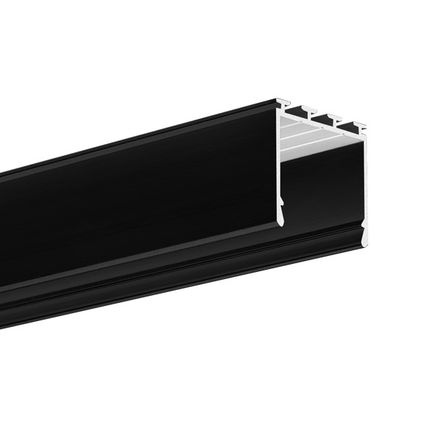 Prisadený, závesný hliníkový profil LIPOD (2000x26x24mm), eloxovaný-čierna