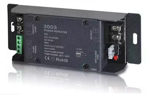 Zosilovač / Repeater pre LED pás  1x 24A , max 576W, 12-24V DC
