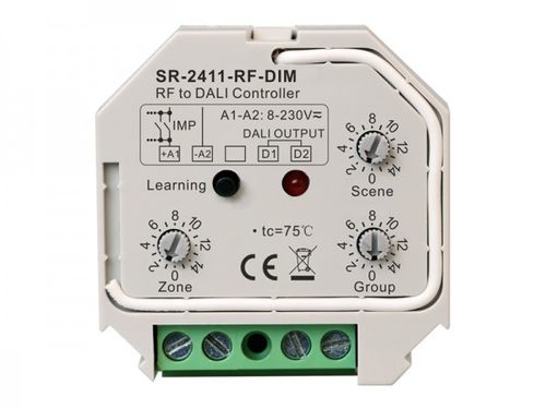 RF prevodnik z RF na DALI signál komatibilný s ovládačmi LC-2819S-DIM (séria 1009)