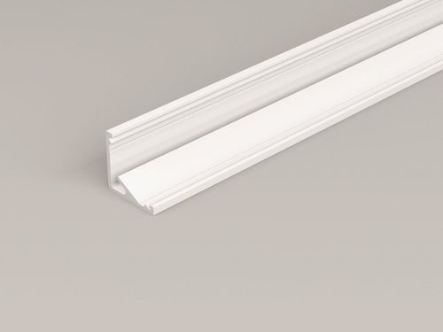 Rohový hliníkový profil CABI12 E, (2000x16.5x16.5mm), biela