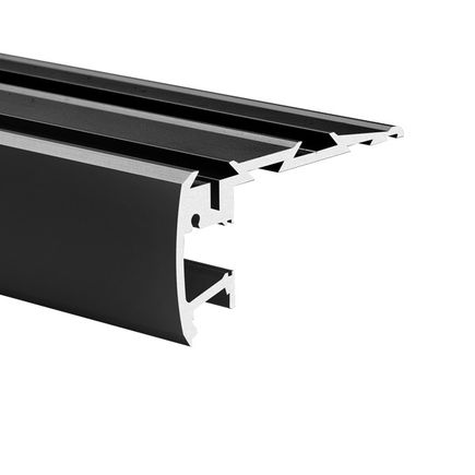 Schodiskový hliníkový profil STEP (2000x41x80,65mm), eloxovaný-čierny