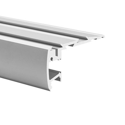 Schodiskový hliníkový profil STEP (2000x41x80,65mm), eloxovaný- strieborný