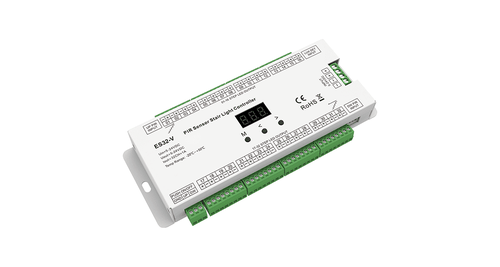 Schodiskový LED efektový ovládač, PIR, tlačidlo,  PWM (32x1A), 5-24V DC