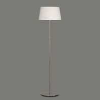 Stojanová lampa DEKLA E27, 20W, IP20, satinovaný nikel/biela