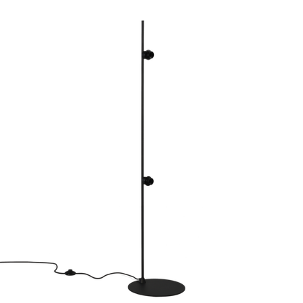 Stojanové svietidlo PAMELA  LED E27, 2x15W, IP20, bez tienidla, čierna