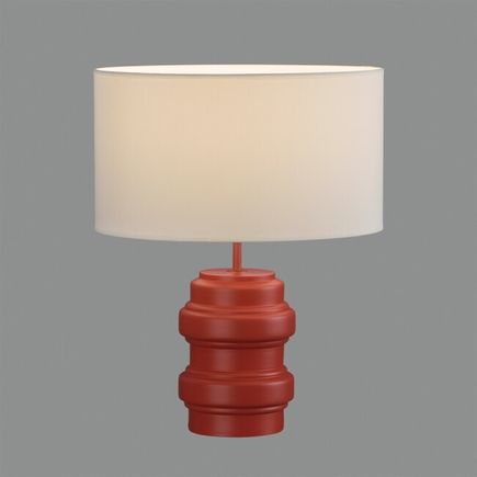 Stolíkové svietidlo EMIRA E27, 15W, IP20, biela/tmavočervená