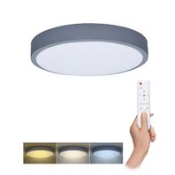 Stropné LED svietidlo GREY 48W, 3000K-6000K, 3360lm, 38cm, stmievateľné, DO, šedá